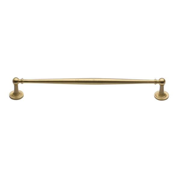 C2533 254-SB • 254 x 271 x 38mm • Satin Brass • Heritage Brass Elegant Cabinet Pull Handle